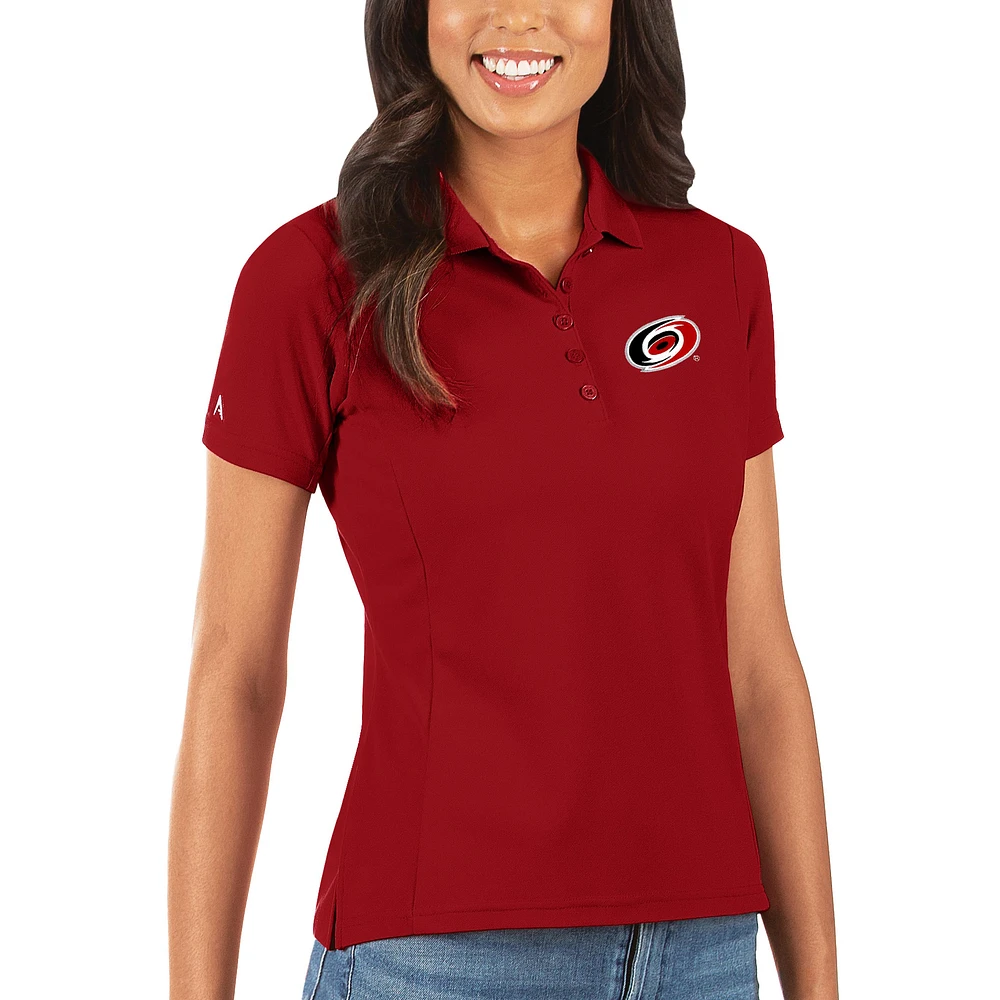 Women's Antigua Red Carolina Hurricanes Legacy Pique Polo