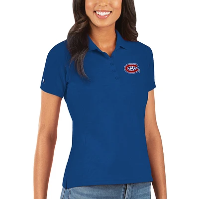 Women's Antigua Royal Montreal Canadiens Legacy Pique Polo