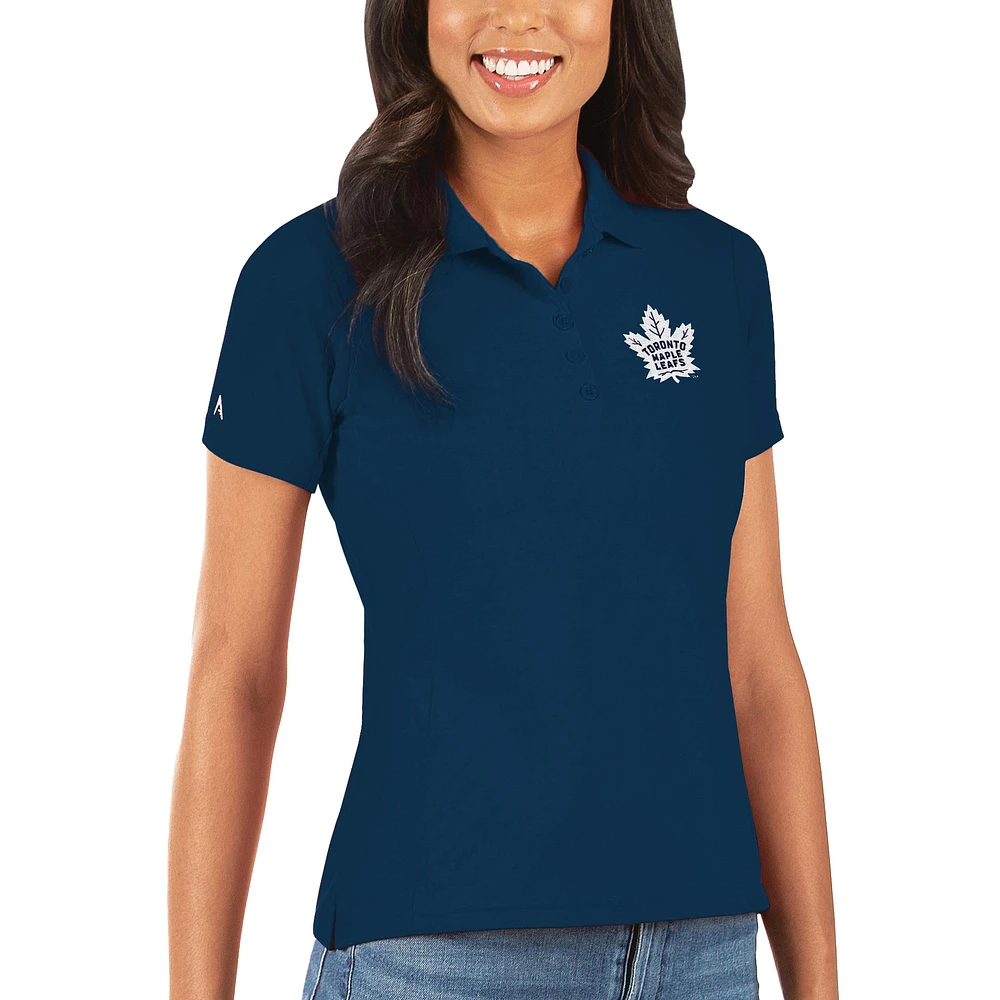 Women's Antigua Royal Toronto Maple Leafs Legacy Pique Polo