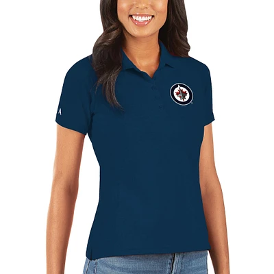 Women's Antigua Navy Winnipeg Jets Legacy Pique Polo