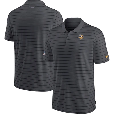 Men's Nike Charcoal Minnesota Vikings Sideline Victory Coaches Performance Polo