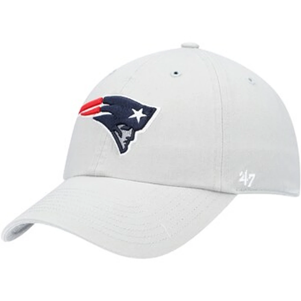 Men's '47 Gray New England Patriots Clean Up Adjustable Hat