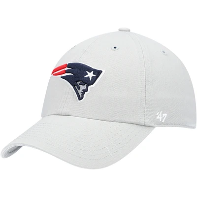 Men's '47 Gray New England Patriots Clean Up Adjustable Hat