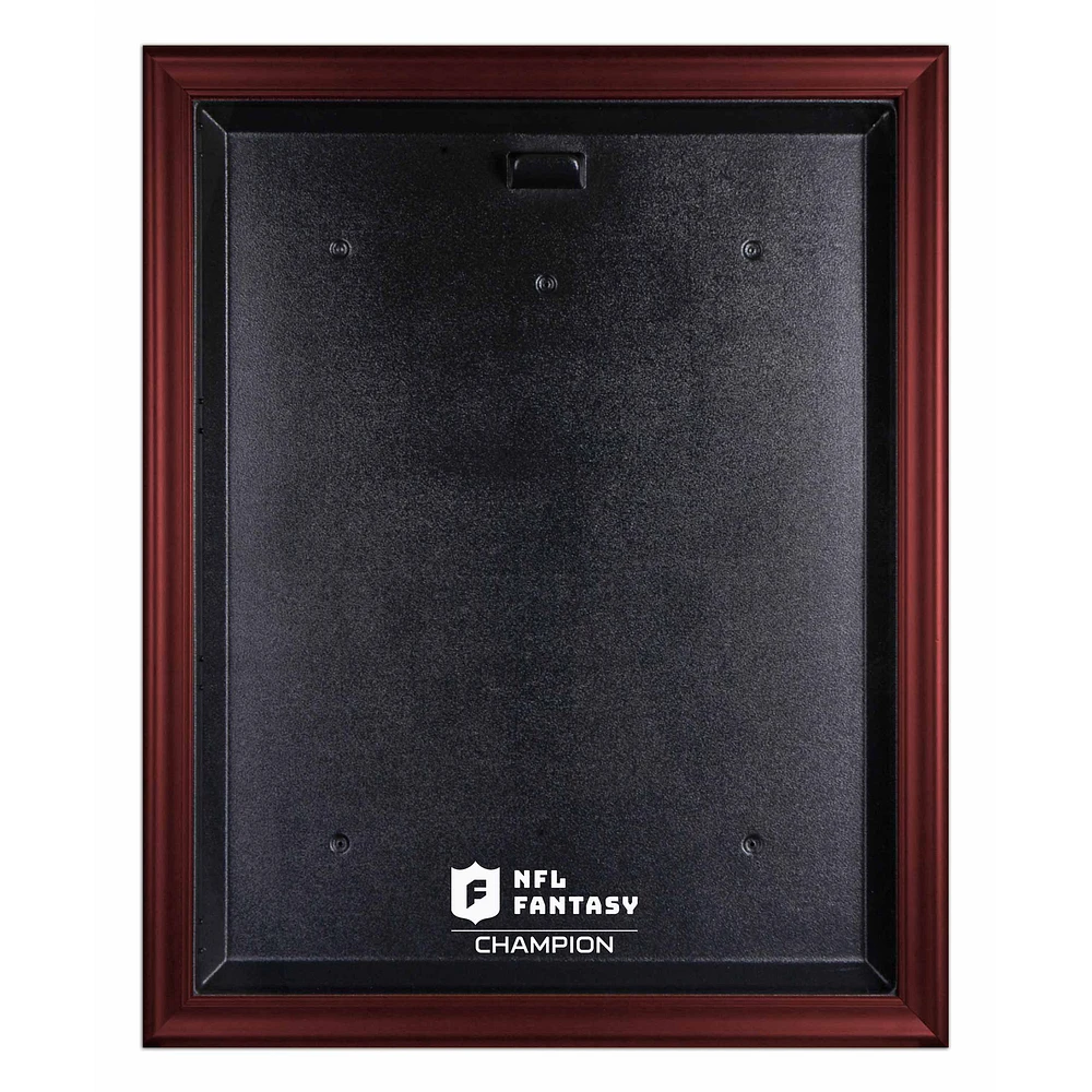 Mahogany Framed NFL Fantasy Football Champion Team Logo Jersey Display Case