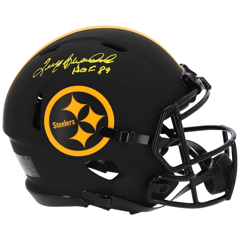 Terry Bradshaw Pittsburgh Steelers Autographed Riddell Eclipse Alternate Speed Authentic Helmet with "HOF 89" Inscription
