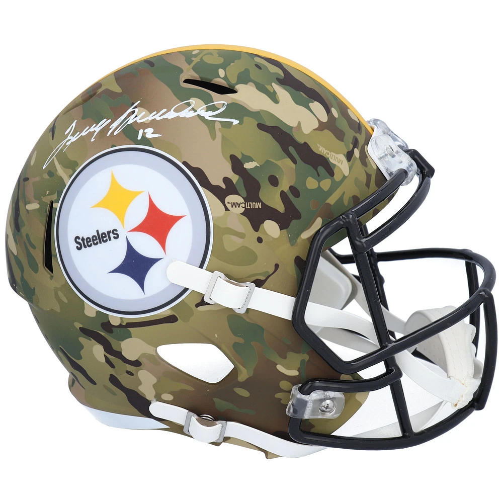 Terry Bradshaw Pittsburgh Steelers Autographed Riddell CAMO Alternate Speed Replica Helmet
