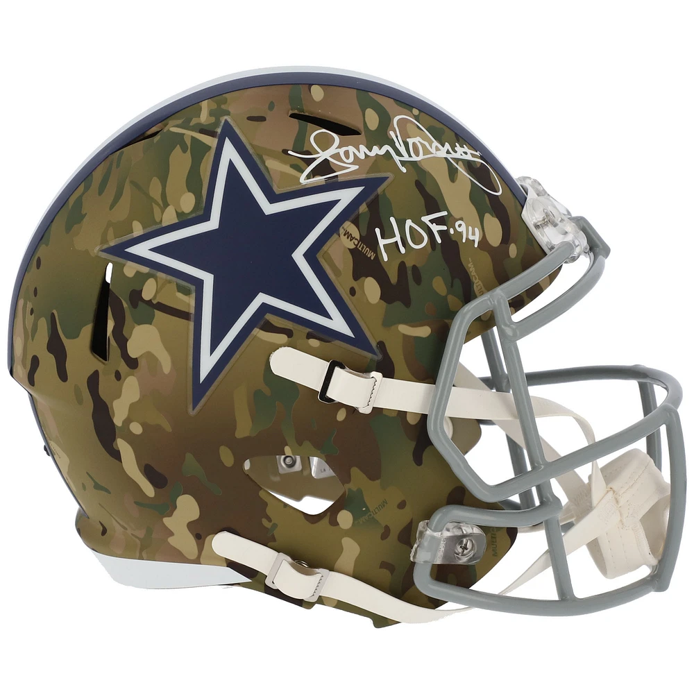 Tony Dorsett Dallas Cowboys Autographed Riddell CAMO Alternate Speed Replica Helmet with "HOF 94" Inscription