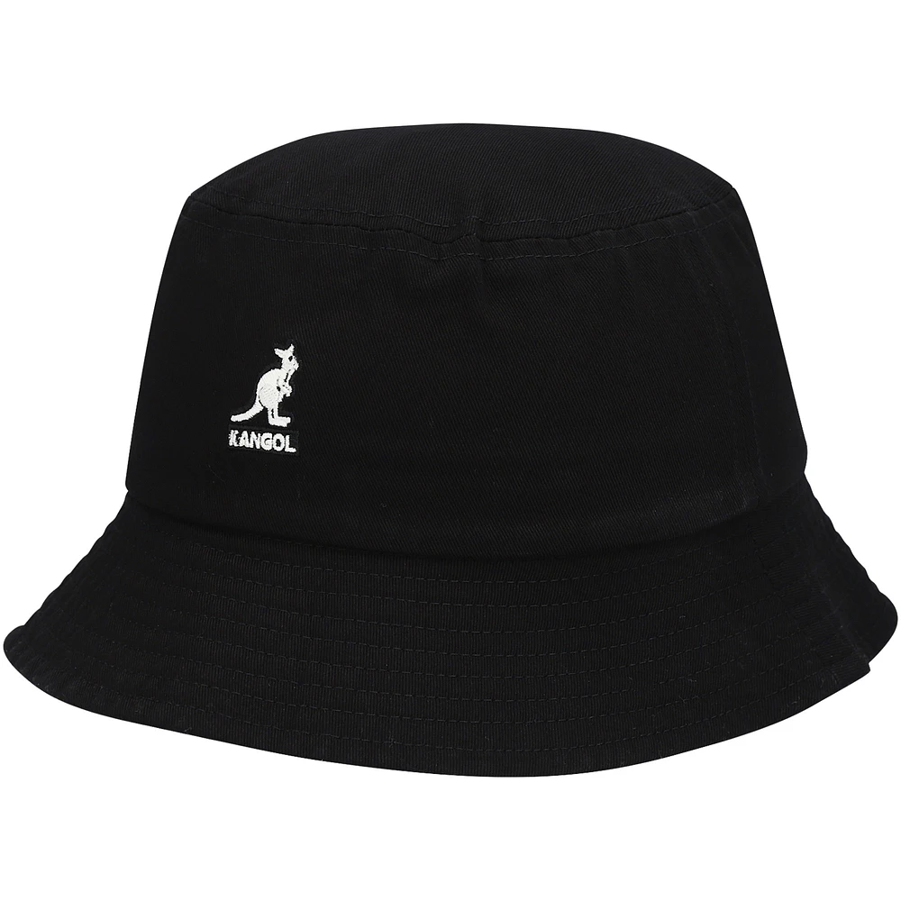 Men's Kangol Black Washed Bucket Hat