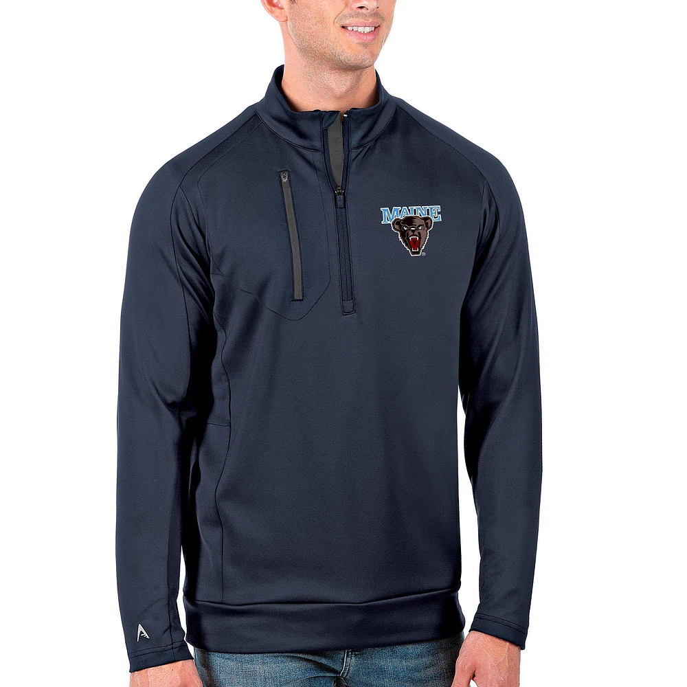 Men's Antigua Navy Maine Black Bears Big & Tall Generation Quarter-Zip Pullover Jacket