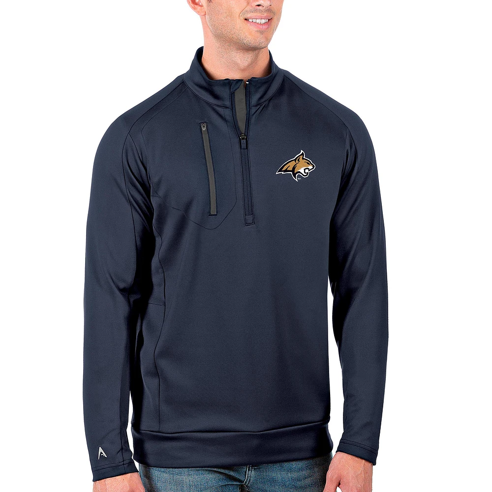 Men's Antigua Navy Montana State Bobcats Big & Tall Generation Quarter-Zip Pullover Jacket