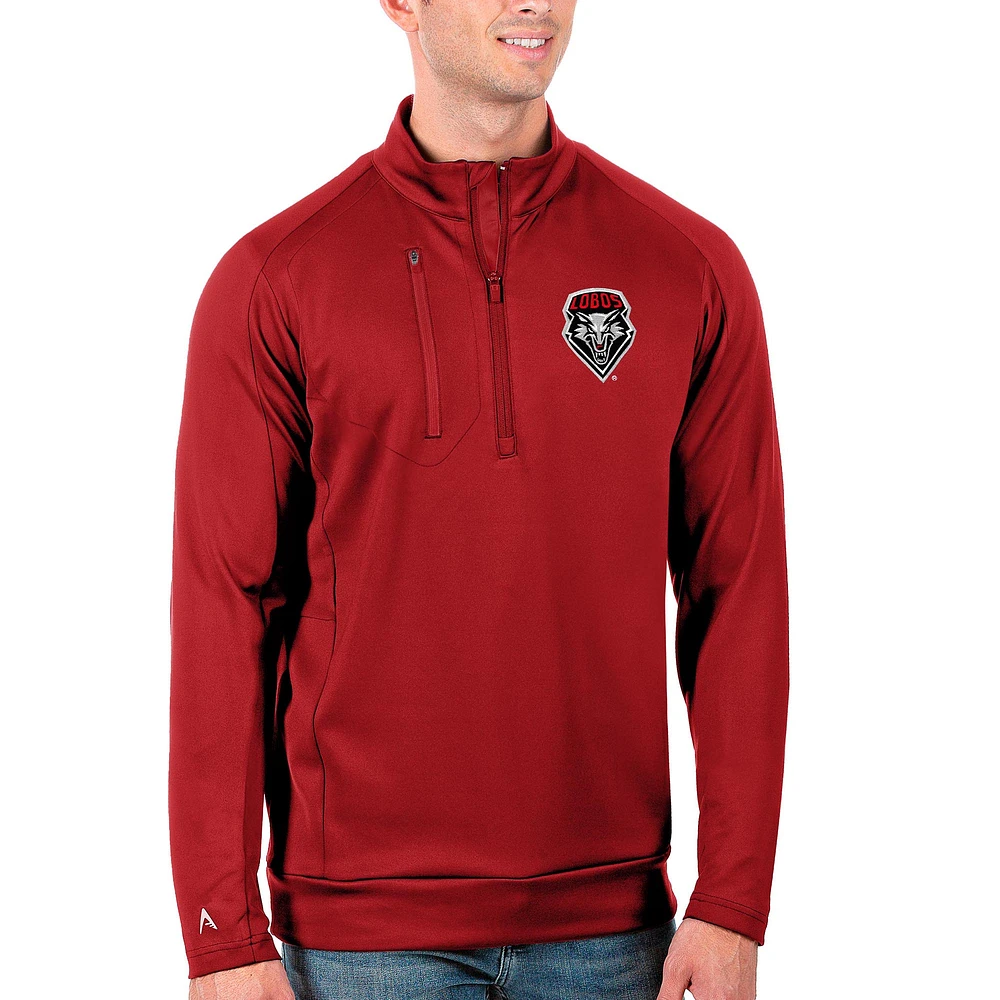 Men's Antigua Red New Mexico Lobos Big & Tall Generation Quarter-Zip Pullover Jacket