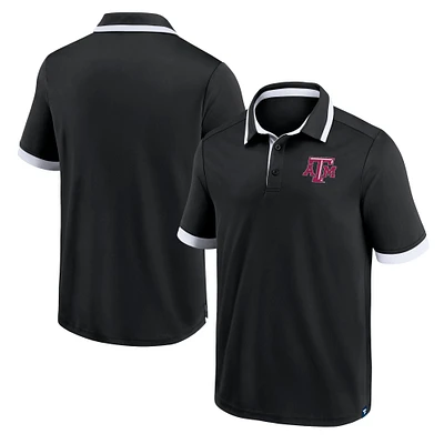 Men's Fanatics Black Texas A&M Aggies Color Block Polo