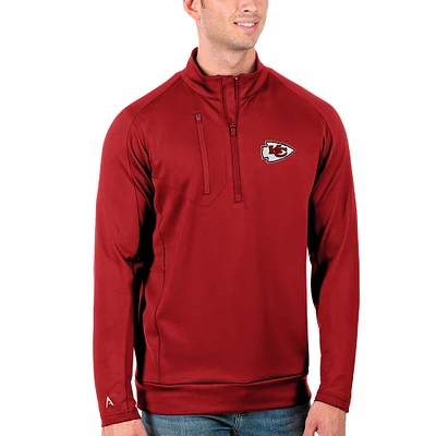 Men's Antigua /Red Kansas City Chiefs Generation Quarter-Zip Pullover Jacket