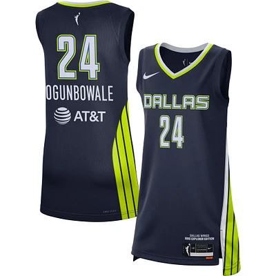 Unisex Nike Arike Ogunbowale Navy Dallas Wings Explorer Edition Victory Jersey
