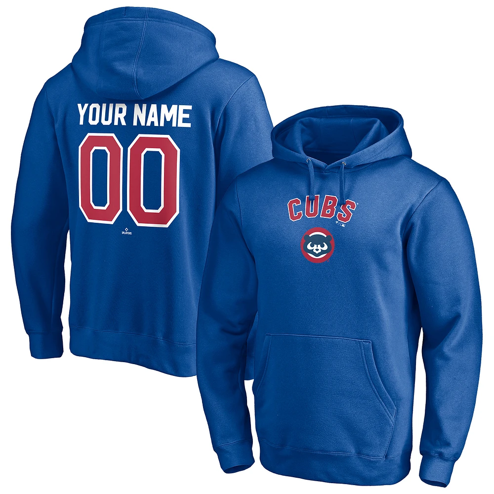 Men's Royal Chicago Cubs Cooperstown Winning Streak Personalized Name & Number Pullover Hoodie