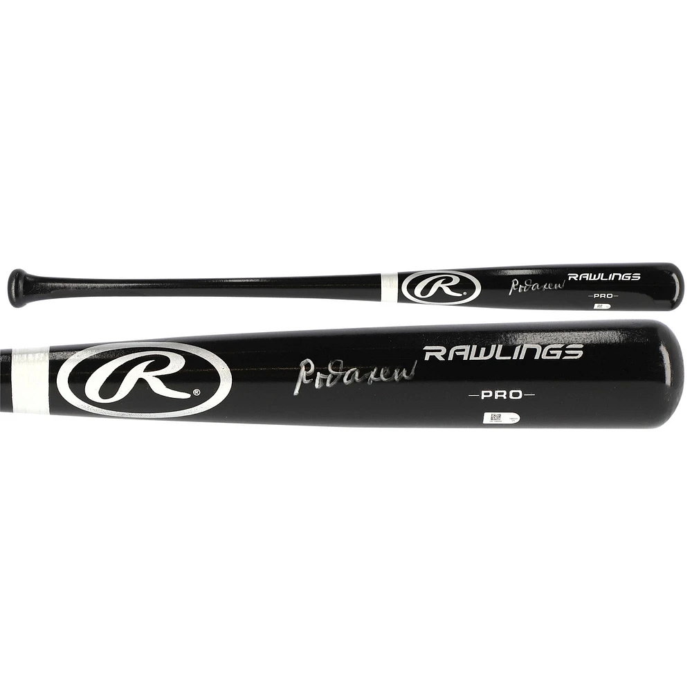 Rod Carew Minnesota Twins Autographed Black Rawlings Pro Bat