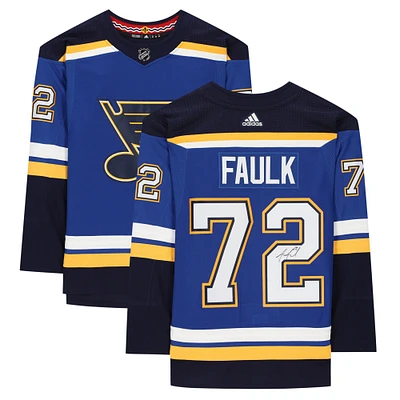 Justin Faulk St. Louis Blues Autographed Blue Adidas Authentic Jersey