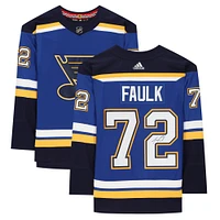 Justin Faulk St. Louis Blues Autographed Blue Adidas Authentic Jersey