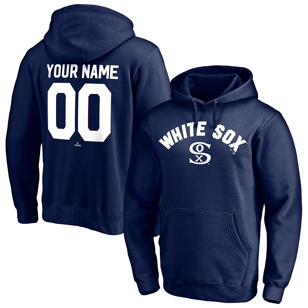 Men's Navy Chicago White Sox Cooperstown Winning Streak Alternate Personalized Name & Number Pullover Hoodie