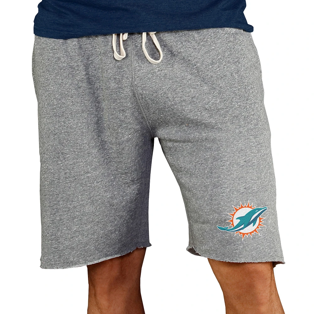 Men's Concepts Sport Gray Miami Dolphins Mainstream Terry Shorts