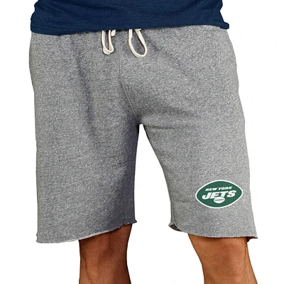Men's Concepts Sport Gray New York Jets Team Mainstream Terry Shorts