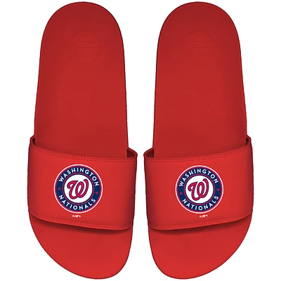 Men's ISlide Red Washington Nationals Primary Motto Slide Sandals