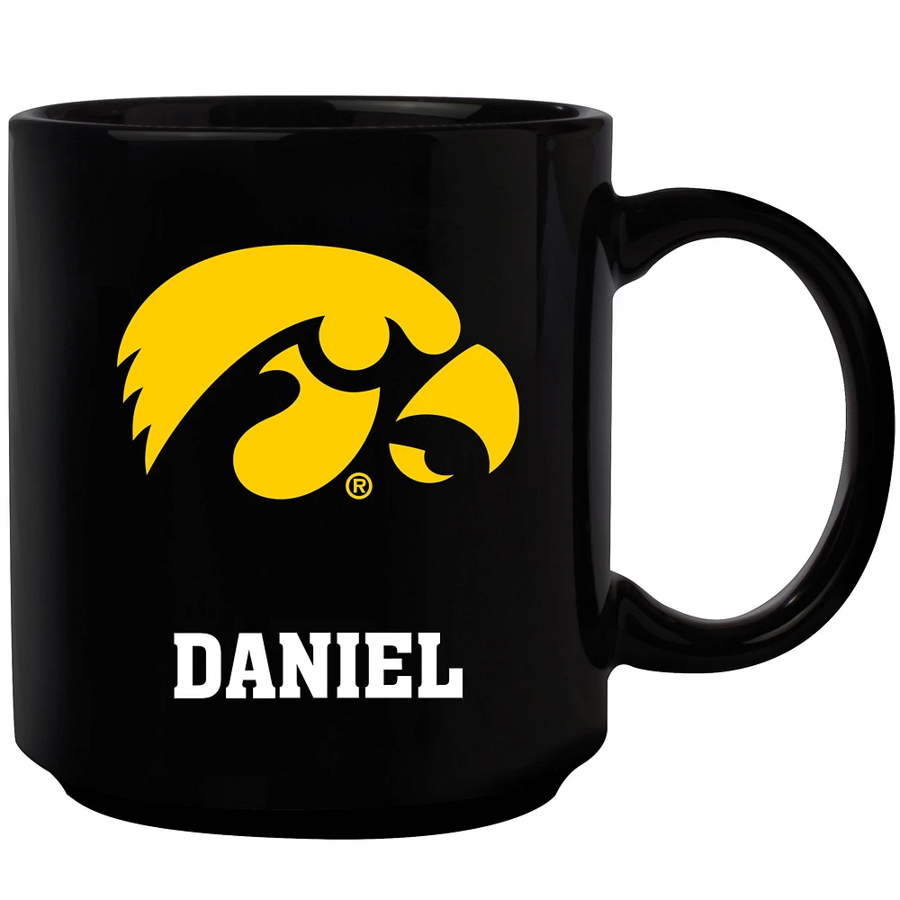 Black Iowa Hawkeyes 11oz. Personalized Mug