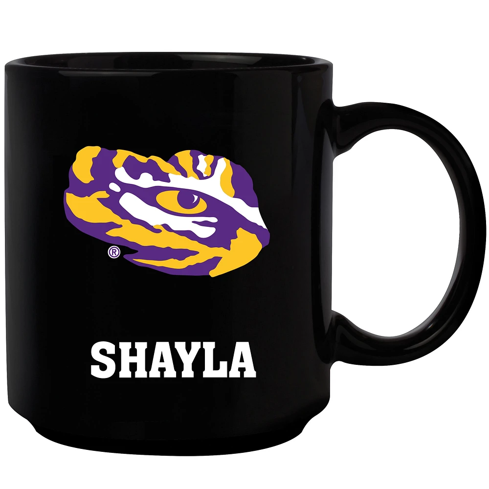 Black LSU Tigers 11oz. Personalized Mug