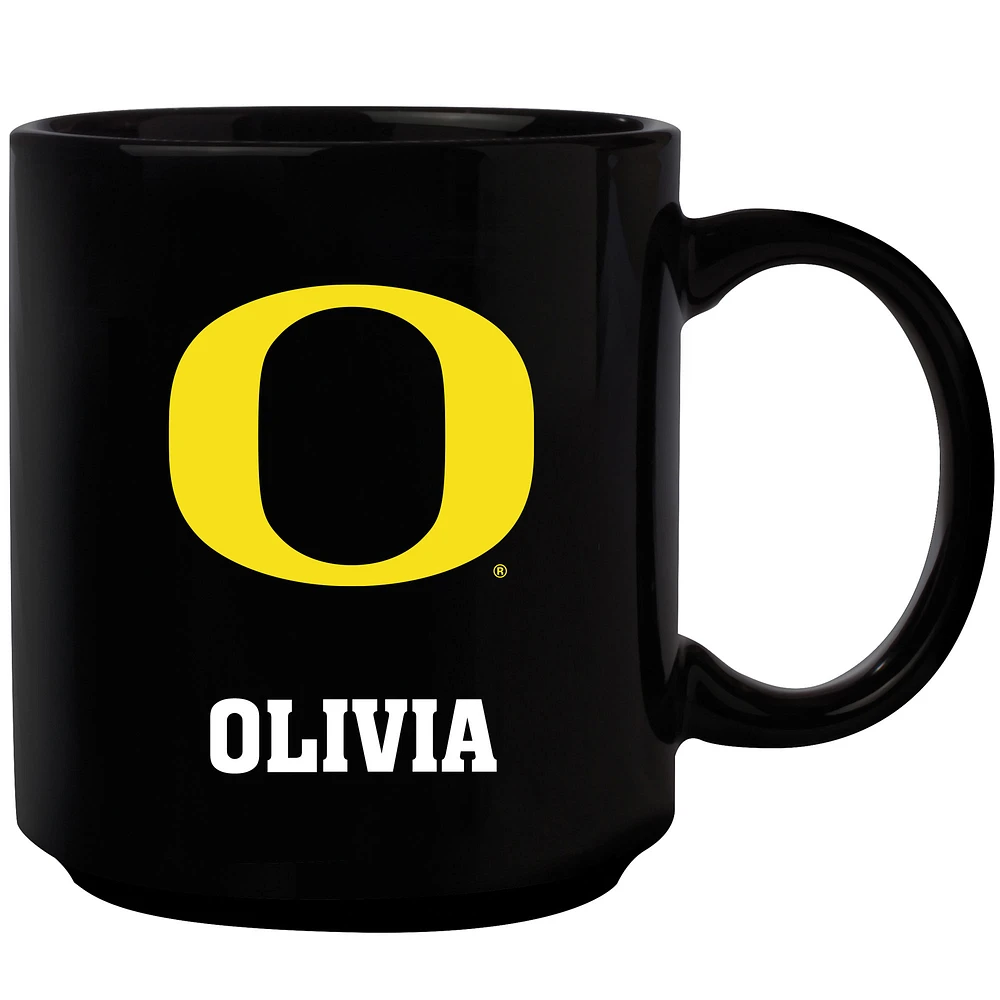 Black Oregon Ducks 11oz. Personalized Mug