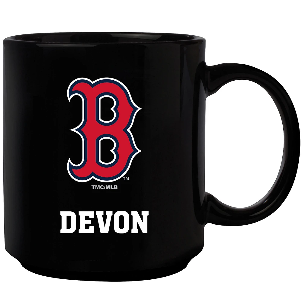 Black Boston Red Sox 11oz. Personalized Mug