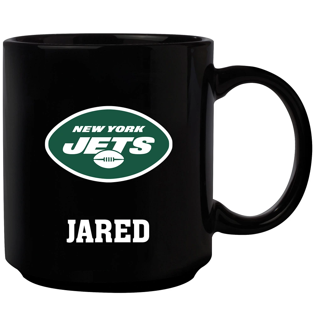 Black New York Jets 11oz. Personalized Mug