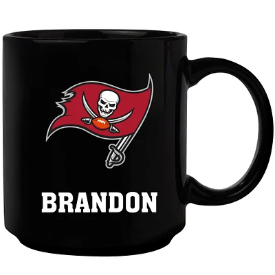 Black Tampa Bay Buccaneers 11oz. Personalized Mug