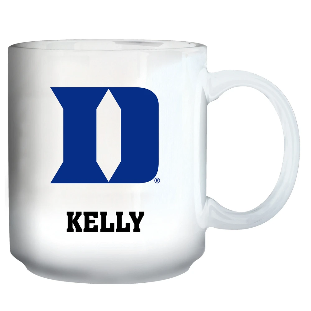 White Duke Blue Devils 11oz. Personalized Mug