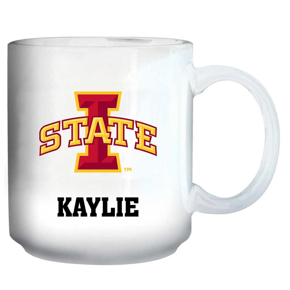 White Iowa State Cyclones 11oz. Personalized Mug
