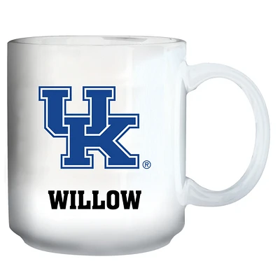 White Kentucky Wildcats 11oz. Personalized Mug