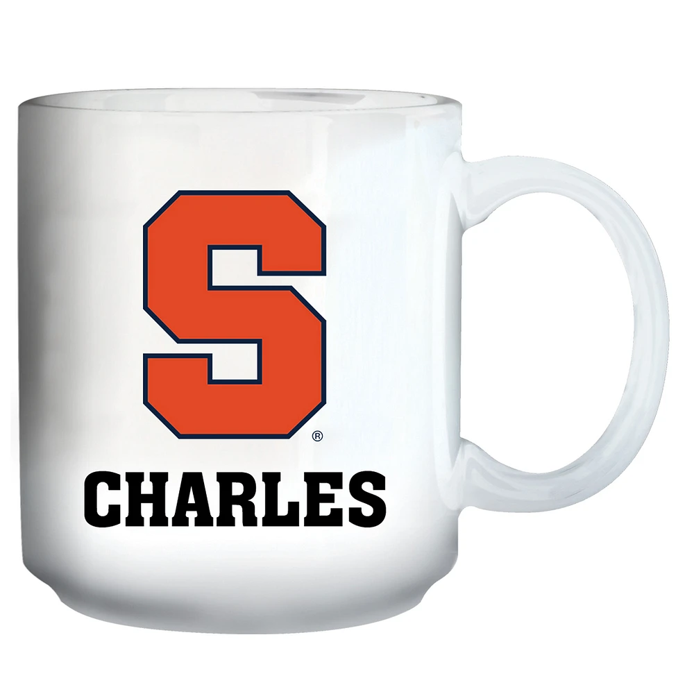 White Syracuse Orange 11oz. Personalized Mug