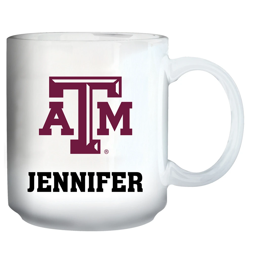 White Texas A&M Aggies 11oz. Personalized Mug