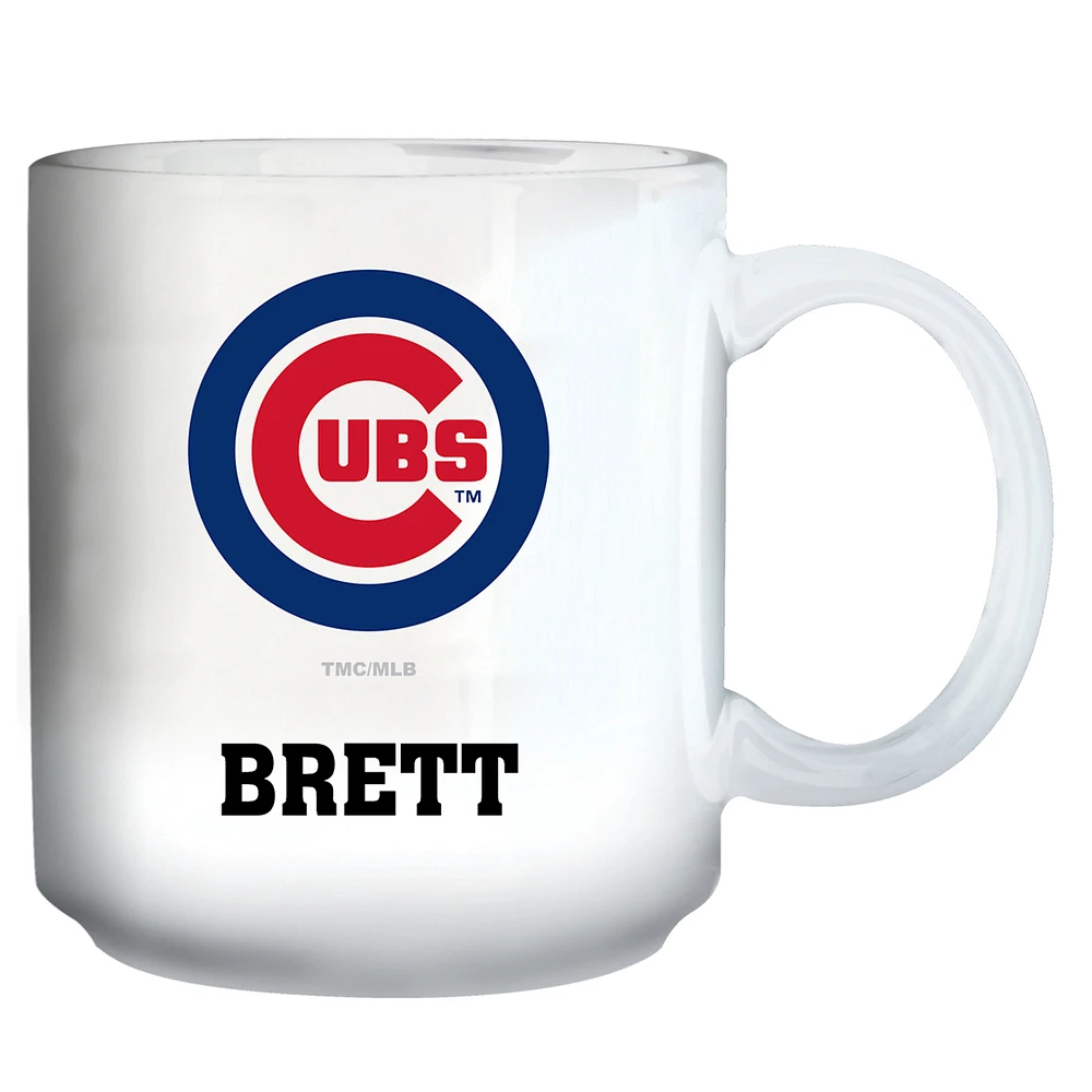 White Chicago Cubs 11oz. Personalized Mug