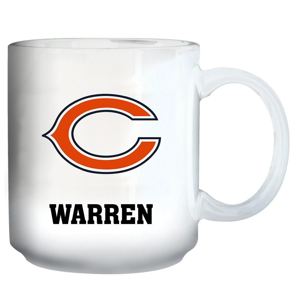 White Chicago Bears 11oz. Personalized Mug