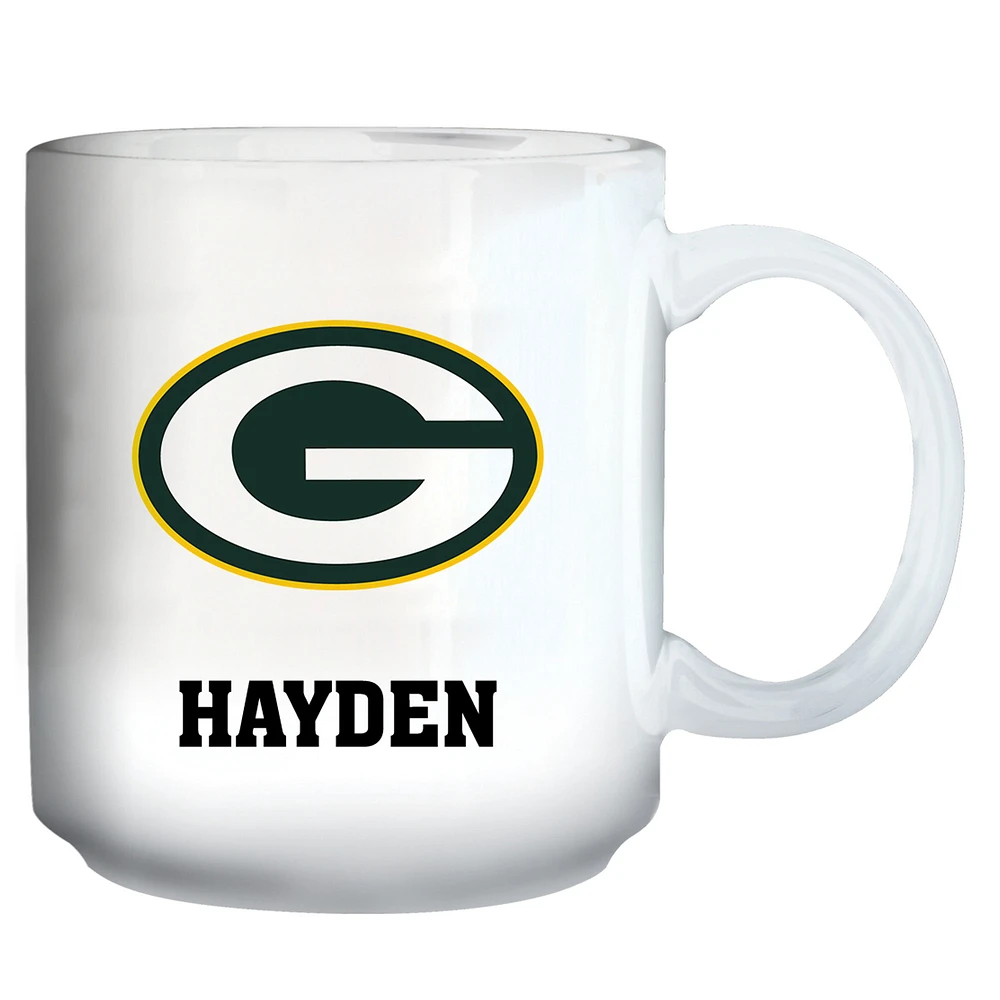 White Green Bay Packers 11oz. Personalized Mug