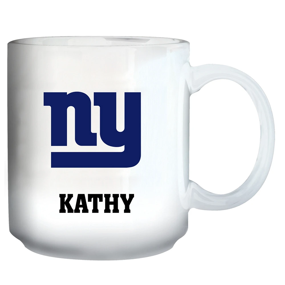 White New York Giants 11oz. Personalized Mug