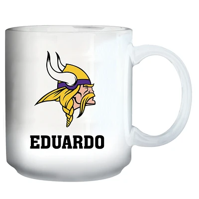 White Minnesota Vikings 11oz. Personalized Mug