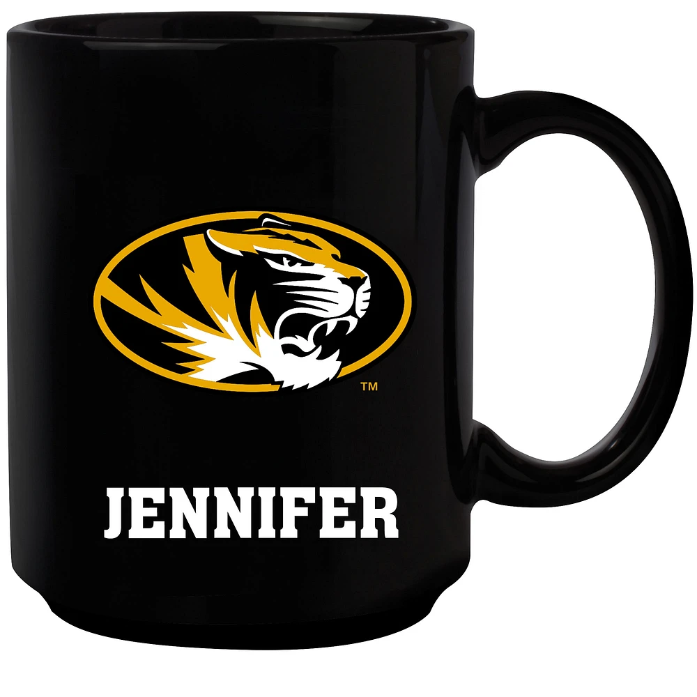 Black Missouri Tigers 15oz. Personalized Mug