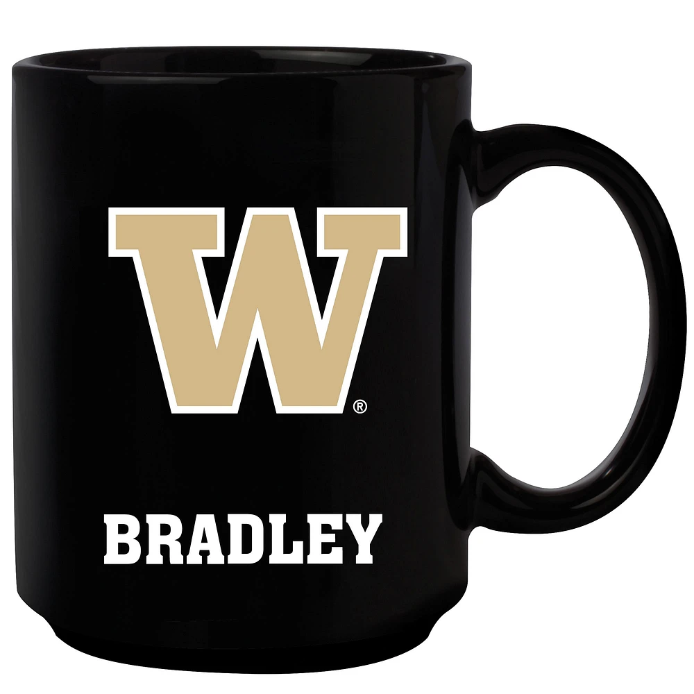 Black Washington Huskies 15oz. Personalized Mug