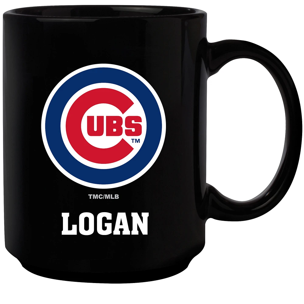 Black Chicago Cubs 15oz. Personalized Mug