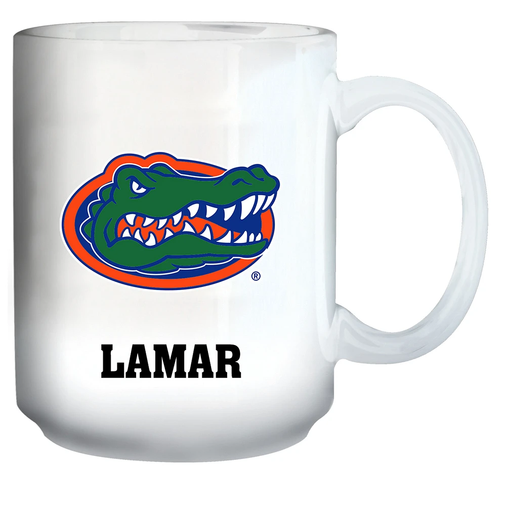White Florida Gators 15oz. Personalized Mug