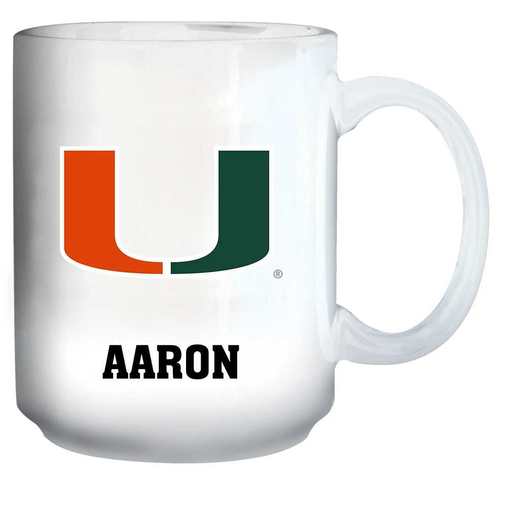 Miami Hurricanes 15oz. Personalized Mug
