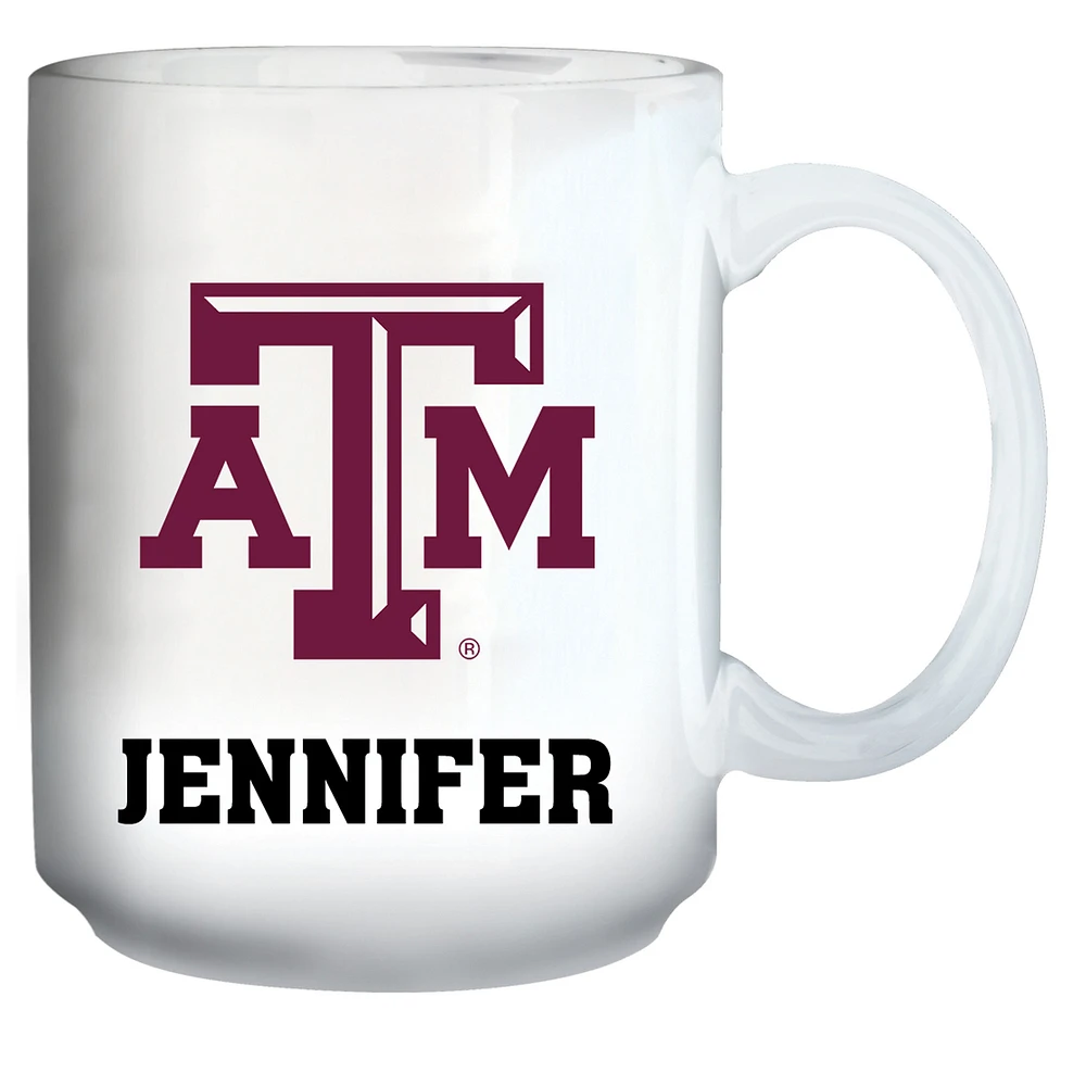 White Texas A&M Aggies 15oz. Personalized Mug