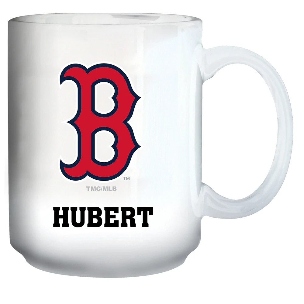 White Boston Red Sox 15oz. Personalized Mug