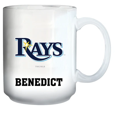 White Tampa Bay Rays 15oz. Personalized Mug